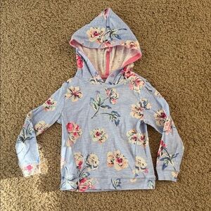 Joules Blue Floral Kids Hoodie